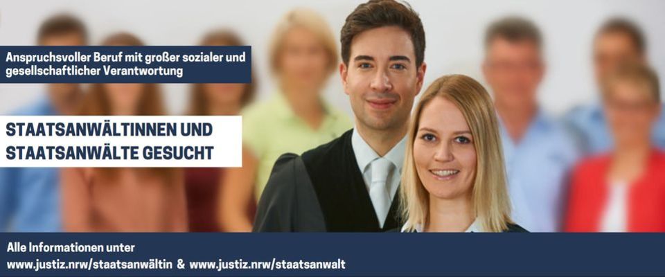 Staatsanwältinnen und Staatsanwälte gesucht